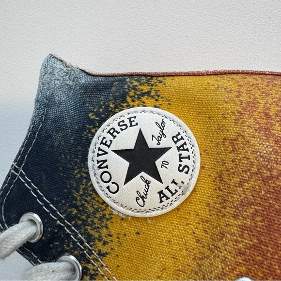 Converse Scatter Dye Sunset Dreams High-Top Sneakers Blue Orange Kids Size 3.5 - Picture 4 of 10